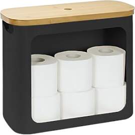 Relaxdays Toilettenpapier Aufbewahrung, 12 Rollen, 