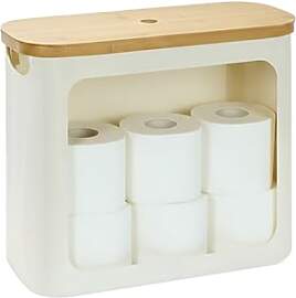 Relaxdays Toilettenpapier Aufbewahrung, 12 Rollen, 
