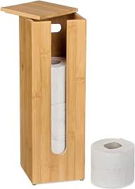 Relaxdays Toilettenpapier Aufbewahrung Bambus,