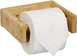 Relaxdays Toilettenpapierhalter Bambus,
