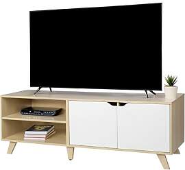 Relaxdays TV-Lowboard, 6 Fächer, TV-Schrank bis