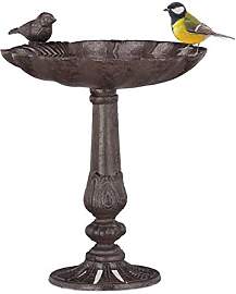 Relaxdays Vogeltränke Gusseisen, Gartendeko