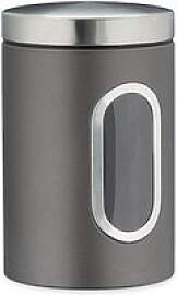 relaxdays Vorratsdose 17,0 cm hoch grau 1,4 l, 1