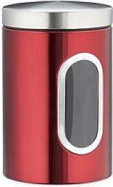 relaxdays Vorratsdose 17,0 cm hoch rot 1,4 l, 1 St.