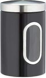 relaxdays Vorratsdose 17,0 cm hoch schwarz 1,4 l,