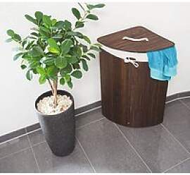 relaxdays Wäschekorb braun, 1 St.