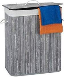 relaxdays Wäschekorb grau, 1 St.