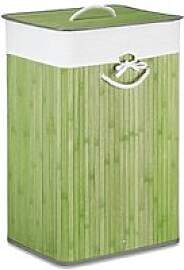 relaxdays Wäschekorb grün, 1 St.