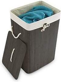 relaxdays Wäschekorb schwarz, 1 St.