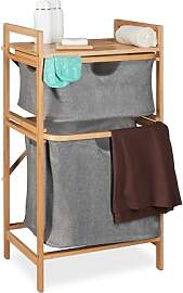 Relaxdays Wäschekorbregal, ausziehbare