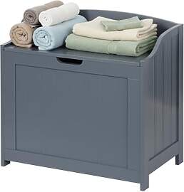 Relaxdays Wäschetruhe, 80 L, für Schmutzwäsche, 