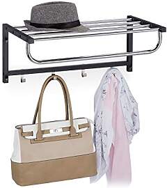 Relaxdays Wandgarderobe mit Ablage,