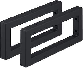 Relaxdays Wandkonsole, 2er Set, 35 cm, Stahl,