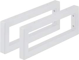 Relaxdays Wandkonsole, 2er Set, 40 cm, Stahl,