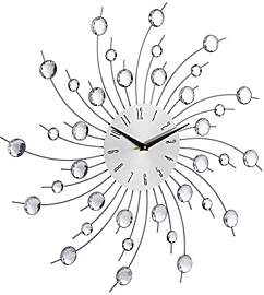 Relaxdays Wanduhr XL mit Glitzer, Küchenuhr