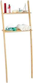 Relaxdays Waschmaschinenregal Bambus, 2 Ablagen,