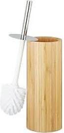 relaxdays WC-Garnitur braun/silber Holz, 1 St.