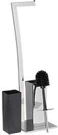 relaxdays WC-Garnitur silber Metall, 1 St.