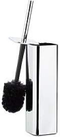 relaxdays WC-Garnitur silber/schwarz Metall, 1 St.