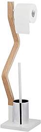 Relaxdays WC Garnitur stehend, Holz und Stahl,