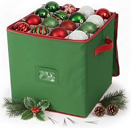 Relaxdays Weihnachtskugel Aufbewahrungsbox, 64
