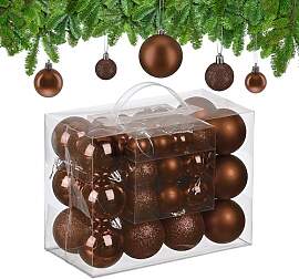 Relaxdays Weihnachtskugeln im 50er Set,