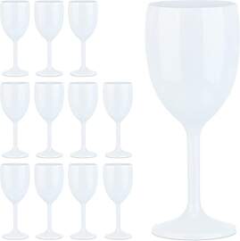 Relaxdays Weingläser Kunststoff 12er Set,