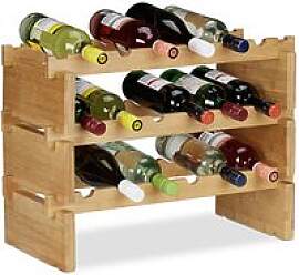 relaxdays Weinregal braun 60,0 x 28,5 x 45,0 cm, 1 