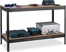 Relaxdays Werkbank, 600 kg, Werktisch, HBT 91 x