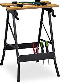 Relaxdays Werkbank klappbar, bis 100 kg,