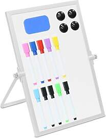 Relaxdays Whiteboard Tisch, 30x20 cm, magnetisch,