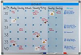 Relaxdays Whiteboard, Wochenplaner, abwischbar,