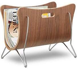 relaxdays Zeitungsständer 10021238_0 braun Holz,