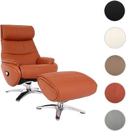 Relaxsessel mit Hocker HWC-K98, Fernsehsessel