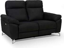 Relaxsofa in Schwarz Microfaser