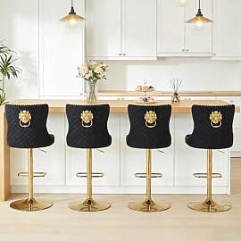 Relbiety Barhocker 4er Set mit Lehne