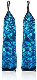 RELKLYU 2 Paar Blue Fish Scale Long Handschuhe,