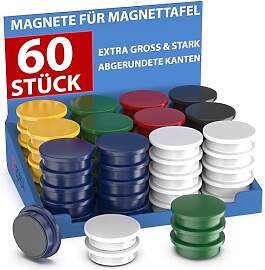 REORDA® Magnete für Magnettafel stark - 60x für 