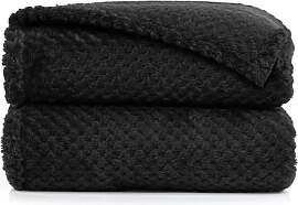 RESTILO Kuscheldecke 220x240 cm schwarz Decke