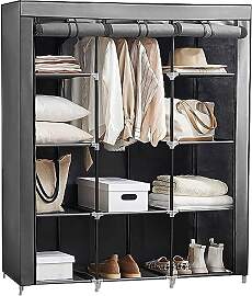Retoo Kleiderschrank Stoffschrank Faltbar Mit