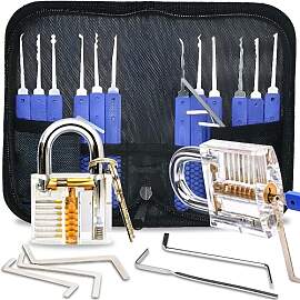 Retoo Lockpicking Set 17 Stück Dietrich, 12 Picks 