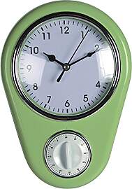 Retro 50er Jahre Design Wanduhr Kitchen mit Timer