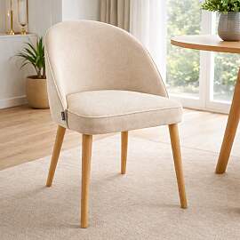 Retro Stuhl BETTY 2 Microfaser CLOUD perlweiß