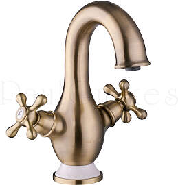 Retro Zweigriff Waschtischarmatur Messing