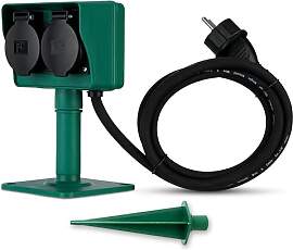 REV Gartensteckdose - 2-Fach Outdoor Steckdose,