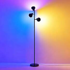 RGB LED Stehlampe 3-Flammig, Moderne Dimmbare
