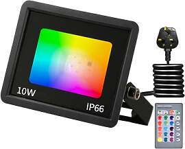 RGB LED Strahler 10W Fluter Außen Strahler 16