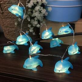 Riaxuebiy 1.65M 10er LED Delfin Lichterkette mit