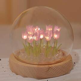Richaa Violett(20 Blumen) Tulpen Lampe Tulpen