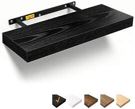 RICHER HOUSE Schwarze Wandregale, 40 x 23,5 x 3,8